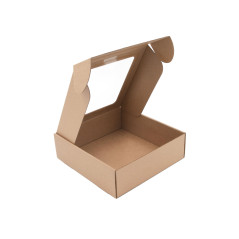 Brown Box with a PVC Window, 6 cm of Height