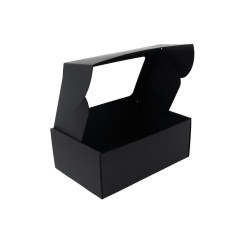 Black A5 Size Gift Box with Clear Window