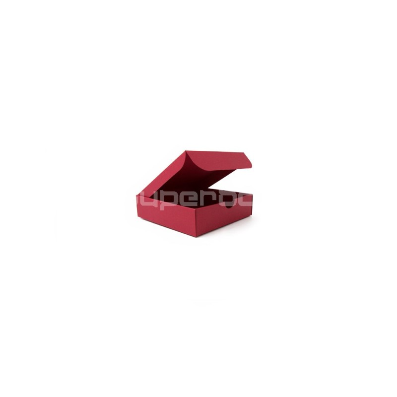 Small Square Gift Box from Red Decorative Cardboard