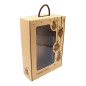 Brown Suitcase Style Gift Box with Green Christmas Pattern Brown Suitcase Style Gift Box with Green Christmas Pattern