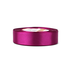Hot pink satin ribbon – glossy, 25 mm wide, 32 m roll
