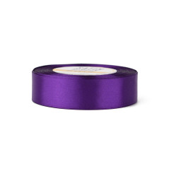 Purple satin ribbon – glossy, 25 mm wide, 32 m roll