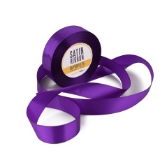 Vibrant Purple Satin Ribbon, 25 mm Width