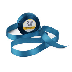 Deep Turquoise Satin Ribbon, 25 mm Width