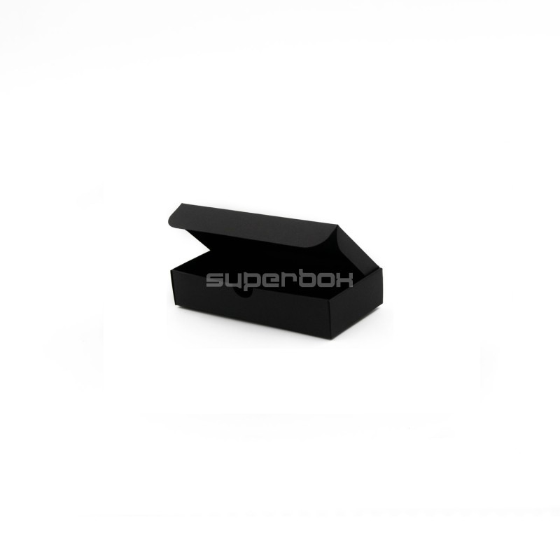 Elongated Gift Box from Black Decorative Cardboard