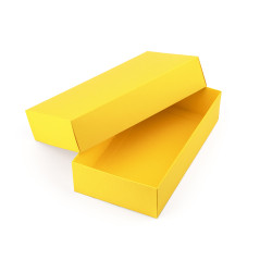 Желтая квадратная подарочная коробка | 200x110x50 мм | Superbox
