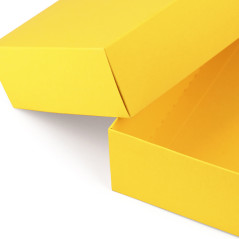 Yellow Two Piece Cardboard Gift Box | 200x110x50 mm | Superbox