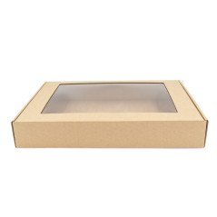 Brown Gift Box with Transparent Window