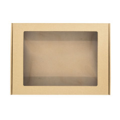 Brown Gift Box with Transparent Window