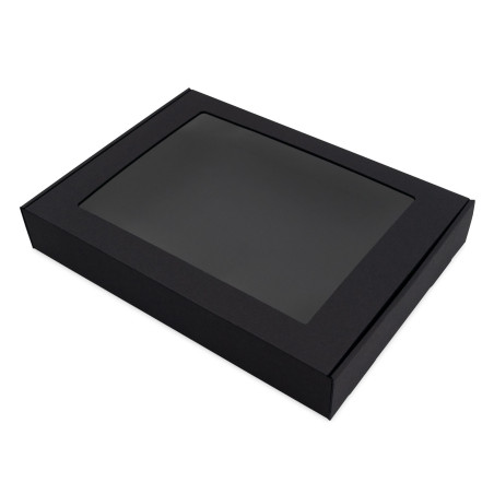 Black Gift Box with Transparent Window