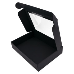 Black Gift Box with Transparent Window