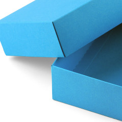 Tirkīza krāsas divdaļīga kartona kastīte | 200x110x50 mm | Superbox