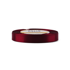 Burgundy satin ribbon – glossy, 12 mm wide, 32 m roll