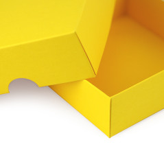 Divdaļīga maza dzeltena kaste | 90x90x30 mm | Superbox