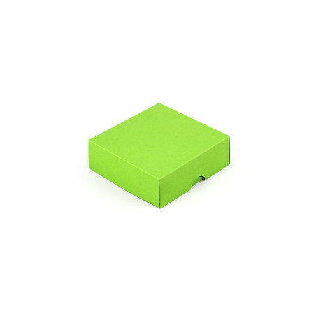 Gaiši zaļa divdaļīga kvadrātveida kaste | 90x90x30 mm | Superbox