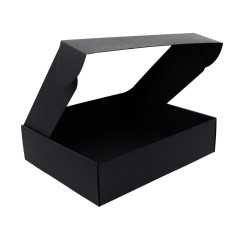 Black Gift Box with Clear Window