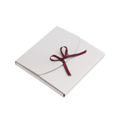 Small White Envelope with Gold Lines | 155x155x10 mm | Superbox