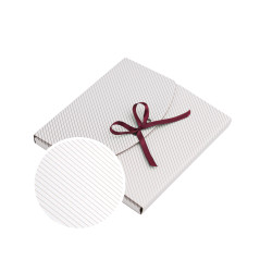 Small White Envelope with Gold Lines | 155x155x10 mm | Superbox
