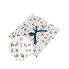 Mazs balts aploksne ar ziemas rakstu | 155x155x10 mm | Superbox