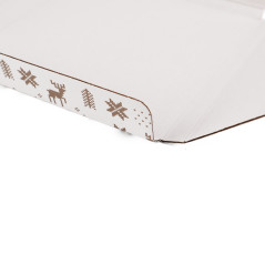 Mazs balts aploksne ar ziemas rakstu | 155x155x10 mm | Superbox