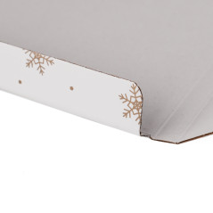 White Small Envelope with Gold Snowflakes | 155x155x10 mm | Superbox