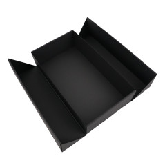 Double Door Black Box with Silver Ribbon | 340x190x85 mm | Superbox