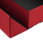 Double Door Red Gift Box with Integrated Satin Ribbon