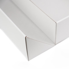 Divdurvju balta dāvanu kaste ar lenti | 340x190x85 mm | Superbox