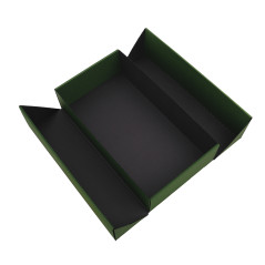 Divdurvju zaļa dāvanu kaste ar lenti | 340x190x85 mm | Superbox