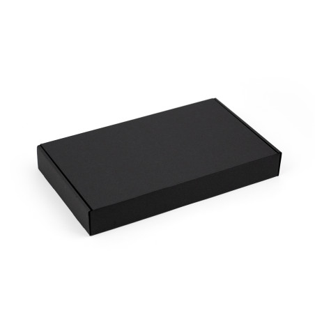 Melna zema augstuma dāvanu kaste | 300x180x40 mm | Superbox