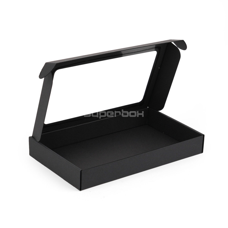 Black Low Height Gift Box with PVC Window