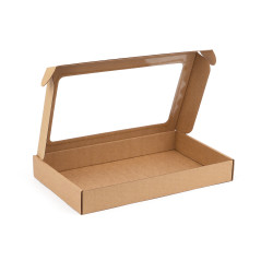 Brown Low Height Gift Box with Window