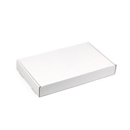 White low height gift box, 300x180x40 mm