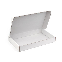 White low height gift box, 300x180x40 mm