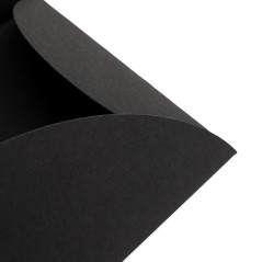 Melna aploksne ar sirds formas aizdari | 220x110 mm | Superbox