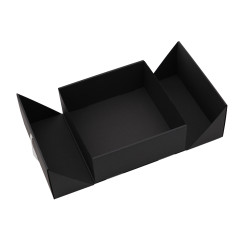 Квадратная двойная дверь Black Box со встроенной золотой лентой