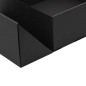 Square Double Door Black Box with Integrated Gold Ribbon