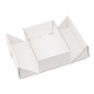 A5 Format Double Door White Gift Box with Integrated Satin Ribbon