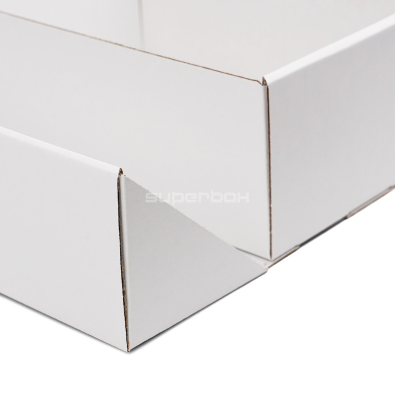 A5 Format Double Door White Gift Box with Integrated Satin Ribbon