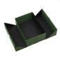 A5 Format Double Door Green Gift Box with Integrated Satin Ribbon