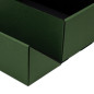 A5 Format Double Door Green Gift Box with Integrated Satin Ribbon