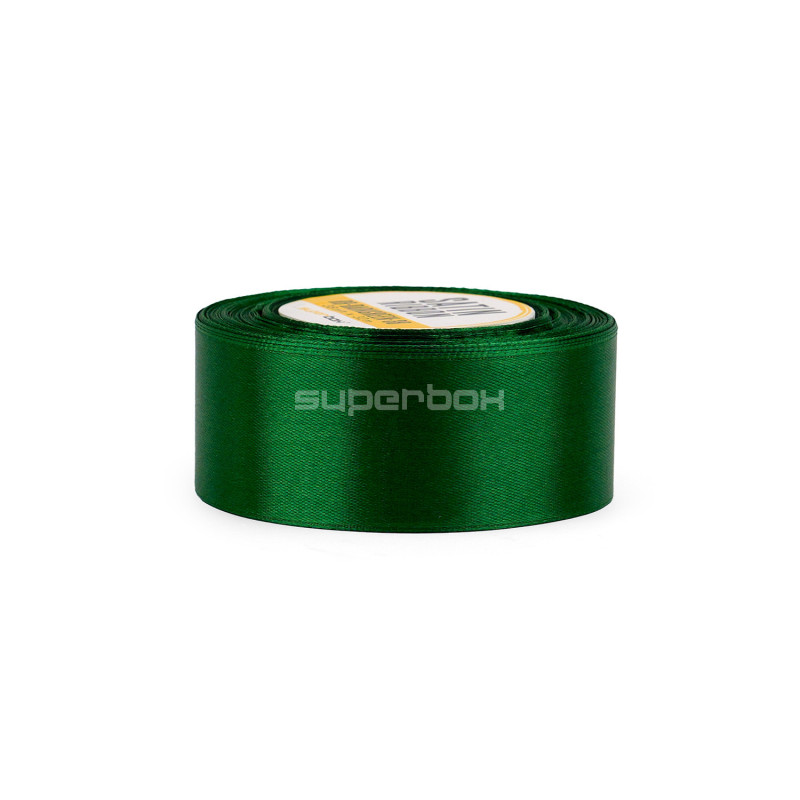 Dark Green Wide Satin Ribbon, 38 mm Width