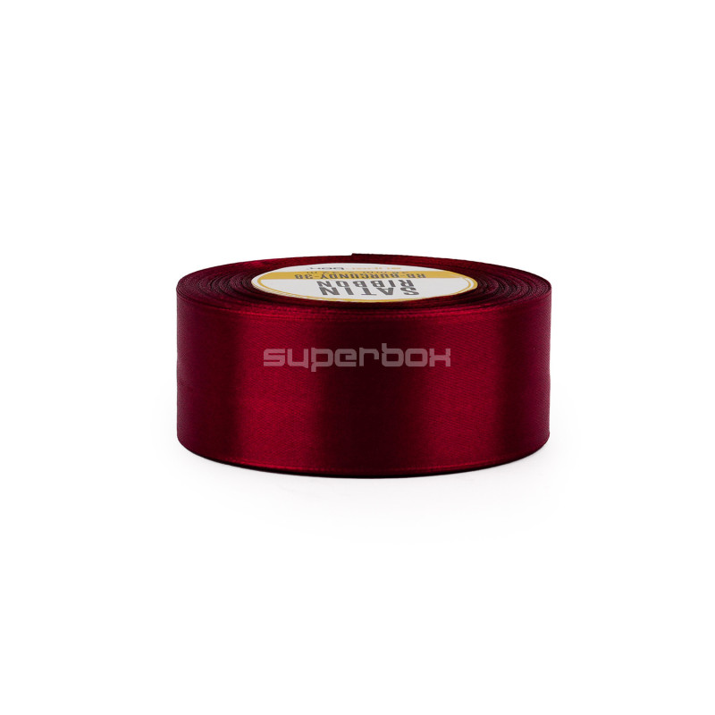 Deep Burgundy Satin Ribbon, 38 mm Width