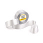 Elegant Silver Satin Ribbon, 38 mm Width