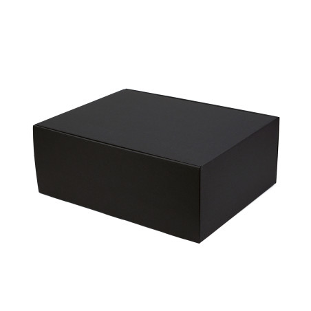 Ātri aizverama ļoti liela melna dāvanu kaste, 300x400x150 mm