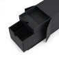 Closed oblong black gift box for bottle with two drawers, 320x108x90 mm Closed oblong black gift box for bottle with two drawers, 320x108x90 mm