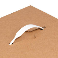 Balti plastmasas rokturi dāvanu kastēm