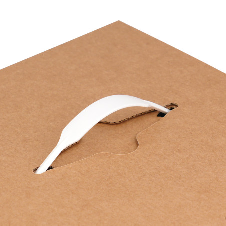 Balti plastmasas rokturi dāvanu kastēm