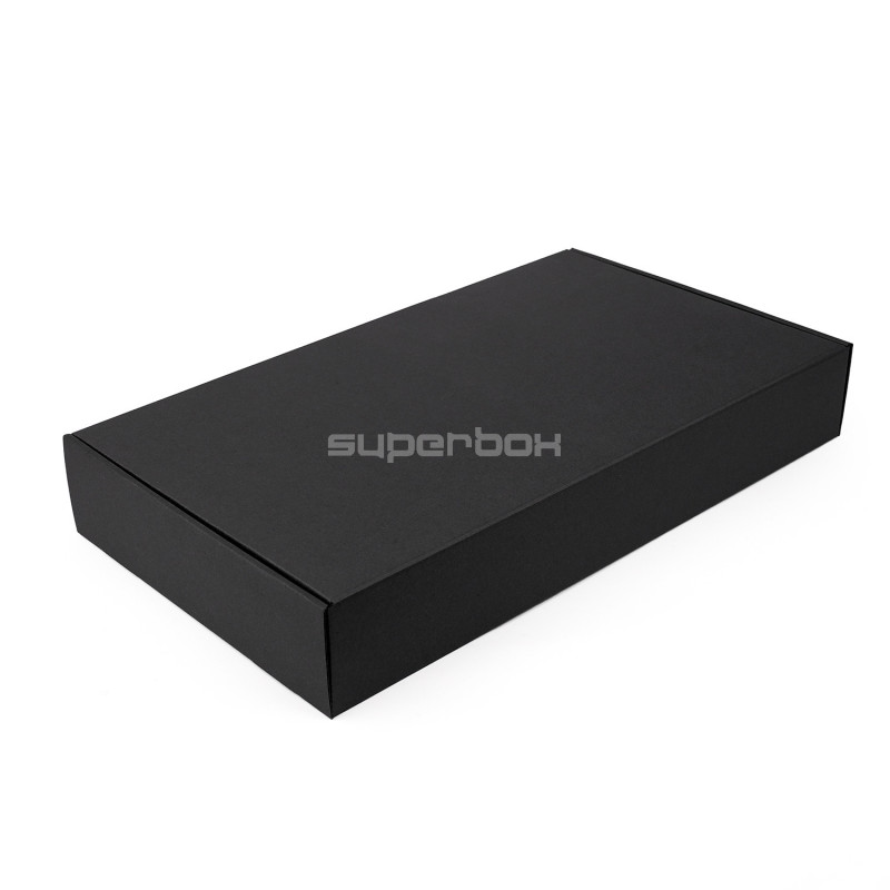 Large black quick closing box, 437x252x67 mm Large black quick closing box, 437x252x67 mm