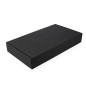 Large black quick closing box, 437x252x67 mm Large black quick closing box, 437x252x67 mm